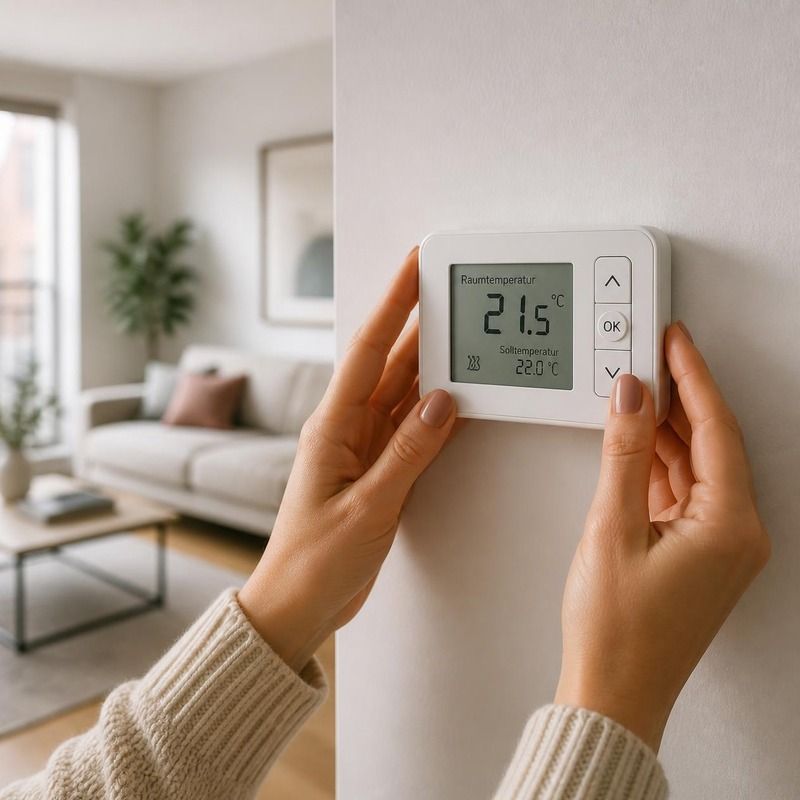 Villenbetreuung Vitznau: Thermostat bei der Kontrolle